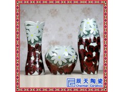 景德鎮陶瓷落地大花瓶窯變花器擺件簡約現代風酒店飯店樣板間