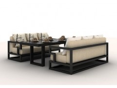 新中式實木床現(xiàn)代簡約布藝床酒店樣板房賓館套房雙人床禪意主臥床