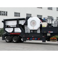 300t/h建筑垃圾車載移動破碎機_破石機