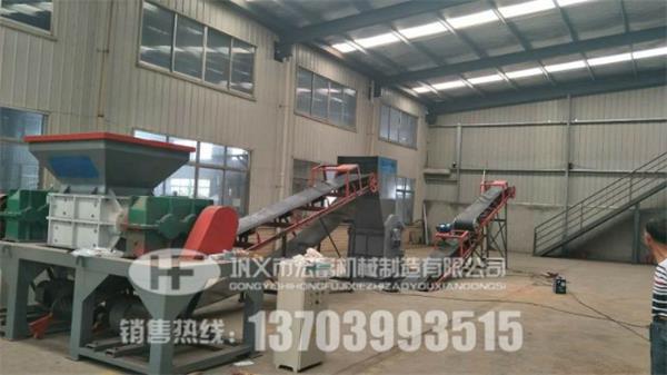長沙鋼屑撕碎破碎生產線-1